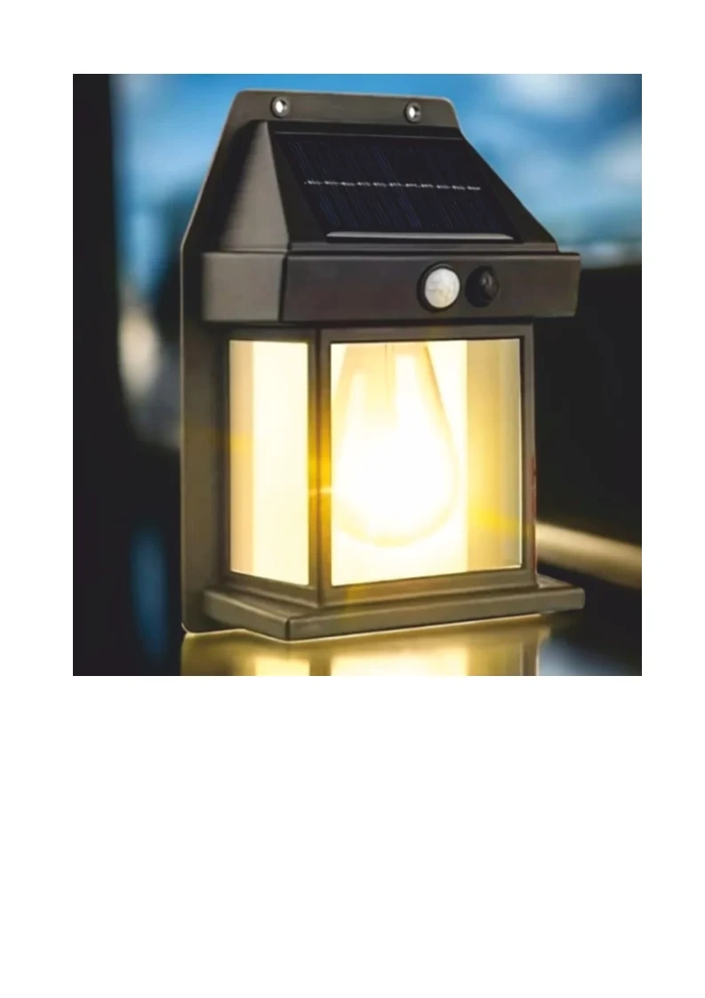 HS-4032 IP65 10W SOLAR DUVAR APLİK BEYAZ - Görsel 1
